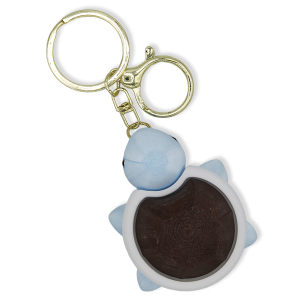 3D Printed Fidget Clicker Turtle Keychain Blue