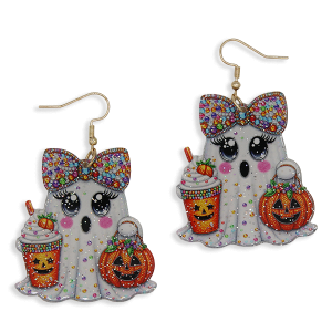 Halloween Cute Bow Tie Ghost Earrings