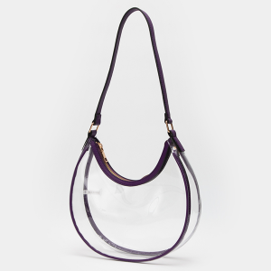 Clear Hobo Shoulder Bag Purple