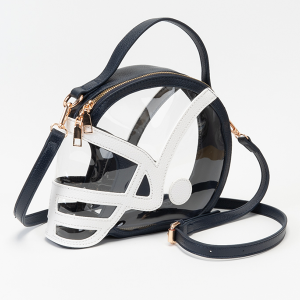 Clear Gameday Football Helmet Crossbody Clear Navy
