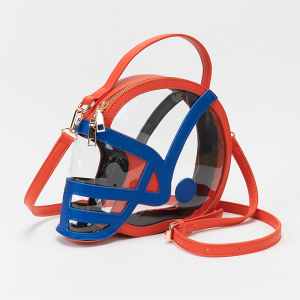 Clear Gameday Football Helmet Crossbody Orange Royal Blue