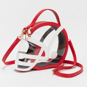 Clear Gameday Football Helmet Crossbody Red