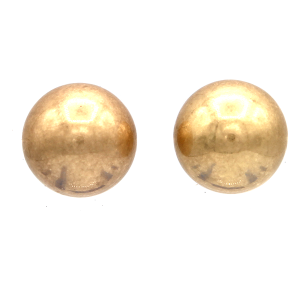 18mm Gold Tone Ball Earrings
