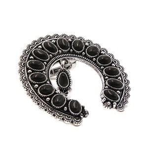 Treasure Navajo stone arc black ring