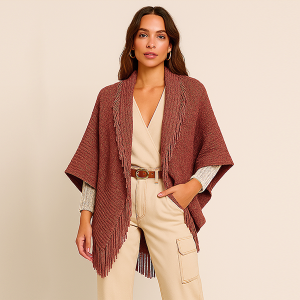 Solid Color Cocoon Kimono Pink