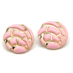 Enamel Concha Light Pink Earrings