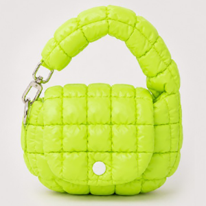 Mini Quilted Multi-Purpose Coin Purse Storage Bag Neon Green