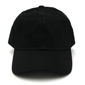 Solid Cotton Baseball Cap Black