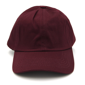 Solid Cotton Baseball Cap Burgundy