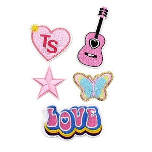 Viola 5 Set Love Theme multi-colored Iron On Patches