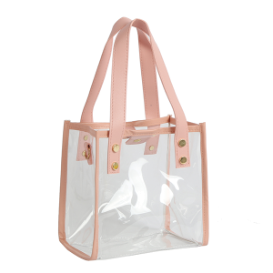 See Through Tote Handbag Pink