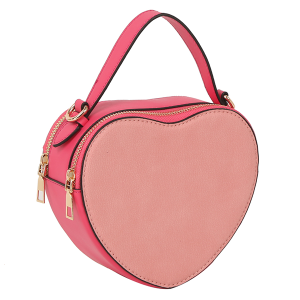 Heart Top Handle Satchel Blush Pink