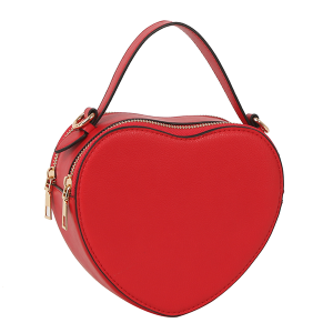 Heart Top Handle Satchel Red