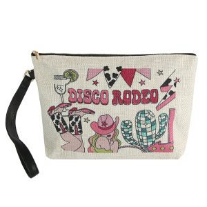 Canvas Western Clutch Disco Rodeo Theme