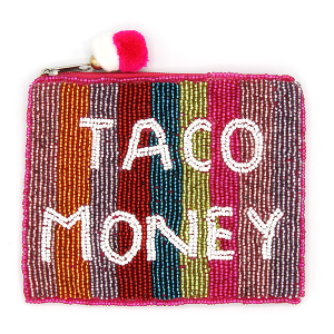 Taco Money Seed Bead Coin Purse