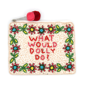 What Would Dolly Do Seed Bead Coin Purse