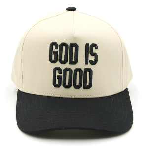 C.C God Is Good Embroidered Trucker Cap Black