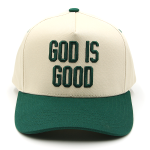 C.C God Is Good Embroidered Trucker Cap Dark Green