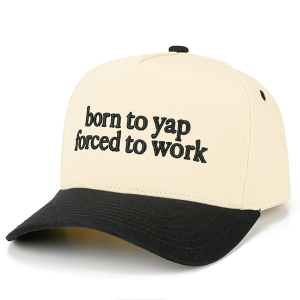 C.C Born To Yap Forced To Work Trucker Cap Black