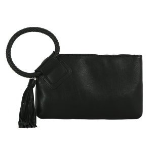 Western Braided Ring Handle Wristlet Black
