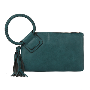 Western Braided Ring Handle Wristlet Turquoise