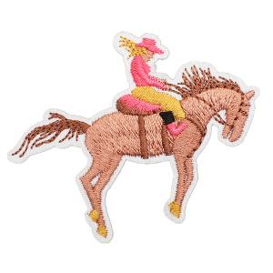 Cowgirl Horse Iron On Patch