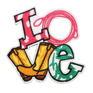Western LOVE Lettering Iron On Patch