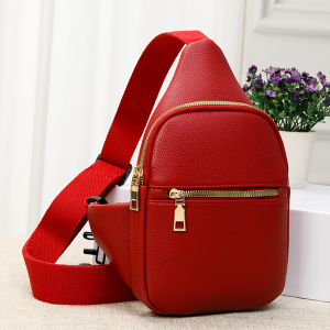 Toami TG10421 slim front pocket sling bag burgundy