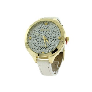 watch 219c 08 9597 round face floral leather white