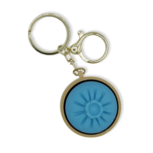 3D Printed Fidget Clicker Dumpling Keychain Blue