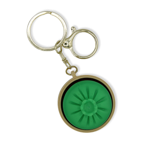 3D Printed Fidget Clicker Dumpling Keychain Green