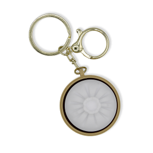3D Printed Fidget Clicker Dumpling Keychain White
