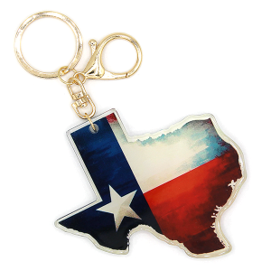 Texas Rustic Flag Keychain Bag Charm