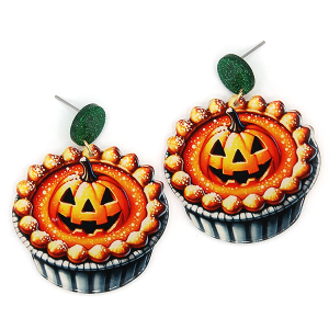 Pumpkin Pie Drop Halloween Earrings
