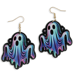 Halloween Psychedelic Ghost Earrings