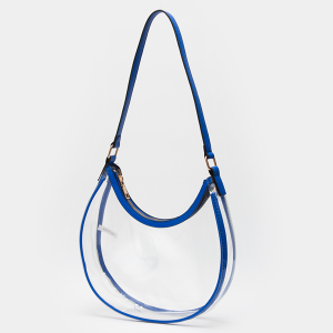 Clear Hobo Shoulder Bag Royal Blue