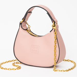 Leatherette Mini Hobo Bag Pink