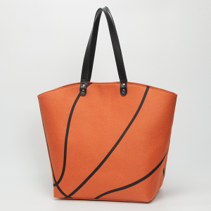 Canvas Basketball Large Tote Brown