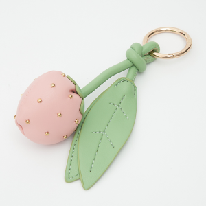 Strawberry Bag Charm Keychain Pink