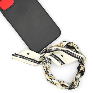 Scarf / Phone Wristlet Holder Flamingos Ivory