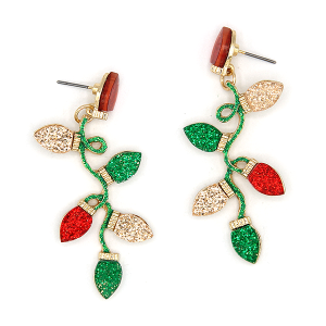 Glitter Acetate Christmas Lights MT3 Dangle Earrings