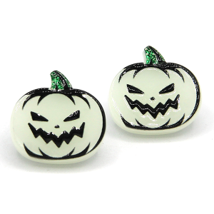 Halloween Spooky Pumpkin Glow In The Dark Earrings