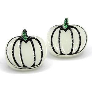 Halloween Pumpkin Glow In The Dark Earrings