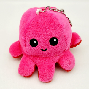Double Sided Octopus Keychain/ Bag Charm Hot Pink