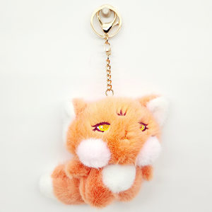 Cat Keychain/ Bag Charm Brown