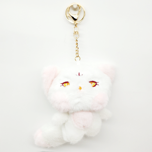 Cat Keychain/ Bag Charm White