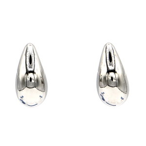 Teardrop Shape Silver Earrings
