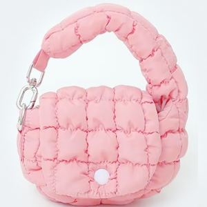 Mini Quilted Multi-Purpose Coin Purse Storage Bag Pink