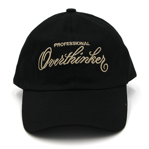 Professional Overthinker Baseball Cap Black Taupe