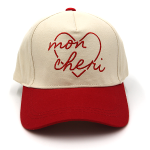 Mon Cheri Heart Baseball Cap Red